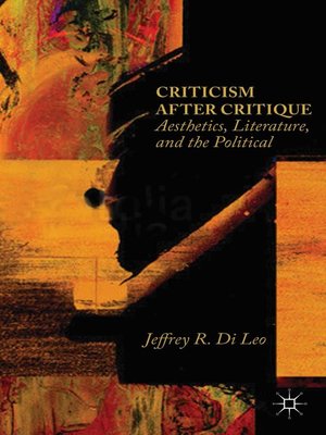 cover image of Criticism after Critique